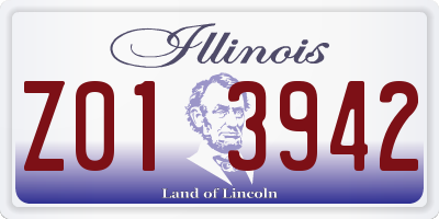 IL license plate Z013942