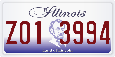 IL license plate Z013994