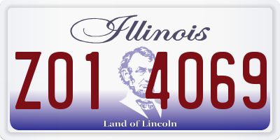 IL license plate Z014069
