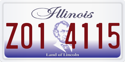 IL license plate Z014115