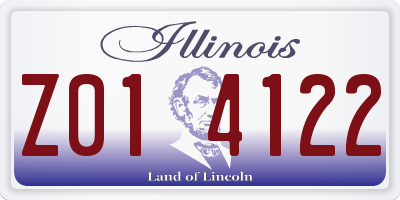 IL license plate Z014122