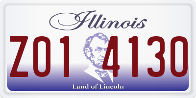 IL license plate Z014130