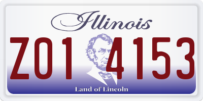 IL license plate Z014153