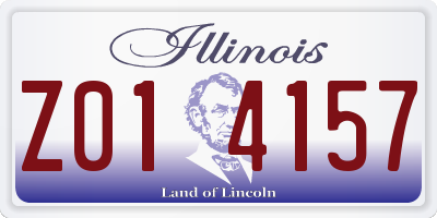 IL license plate Z014157