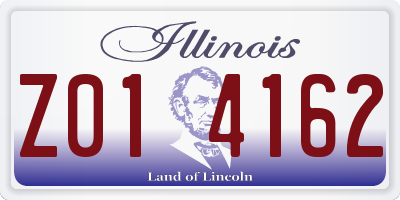IL license plate Z014162