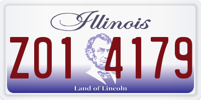 IL license plate Z014179