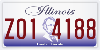IL license plate Z014188