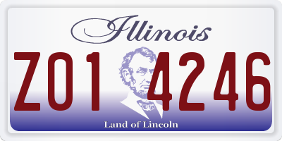 IL license plate Z014246