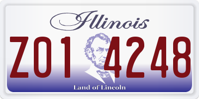 IL license plate Z014248