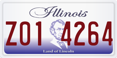 IL license plate Z014264