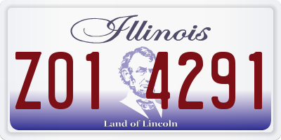 IL license plate Z014291