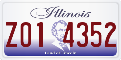IL license plate Z014352