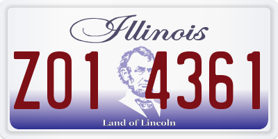 IL license plate Z014361