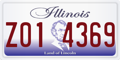 IL license plate Z014369