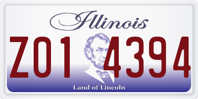 IL license plate Z014394