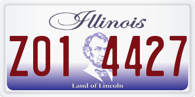 IL license plate Z014427