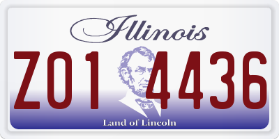IL license plate Z014436