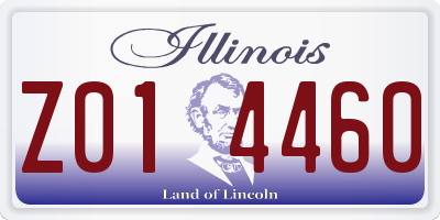 IL license plate Z014460