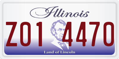 IL license plate Z014470