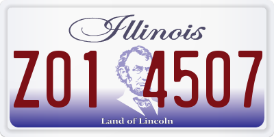 IL license plate Z014507
