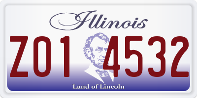 IL license plate Z014532