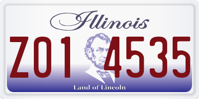 IL license plate Z014535