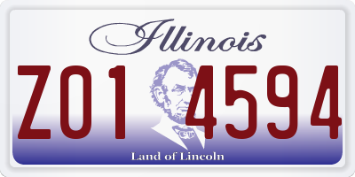 IL license plate Z014594