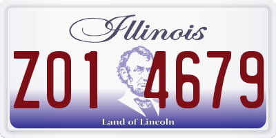 IL license plate Z014679