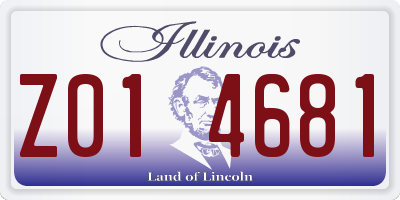 IL license plate Z014681