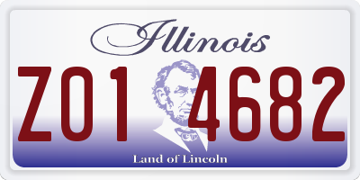 IL license plate Z014682