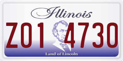 IL license plate Z014730