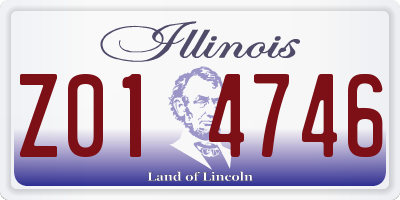 IL license plate Z014746