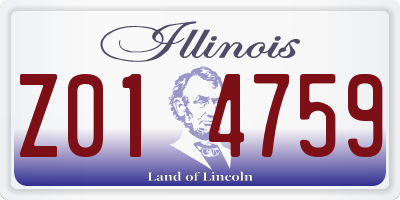 IL license plate Z014759