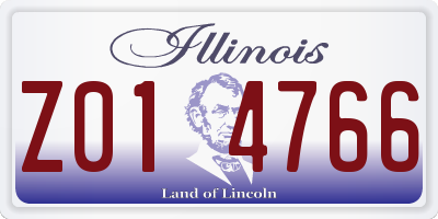 IL license plate Z014766