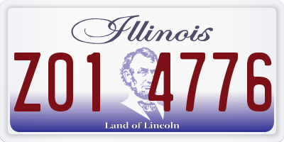 IL license plate Z014776