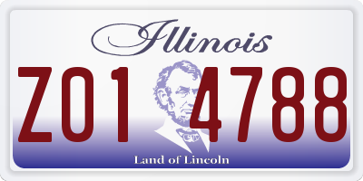 IL license plate Z014788