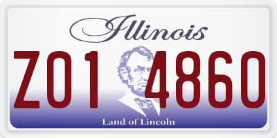 IL license plate Z014860