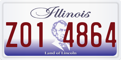 IL license plate Z014864