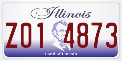 IL license plate Z014873
