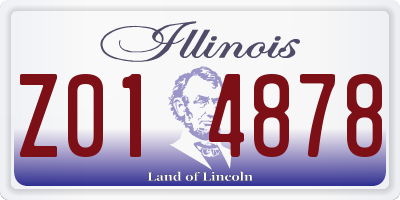 IL license plate Z014878