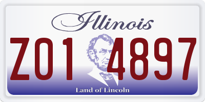 IL license plate Z014897