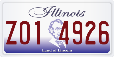 IL license plate Z014926