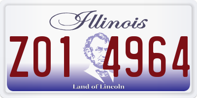 IL license plate Z014964