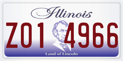 IL license plate Z014966
