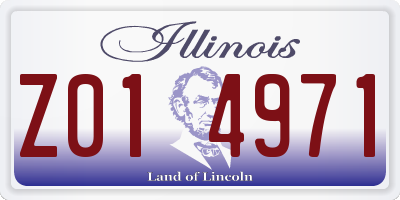 IL license plate Z014971