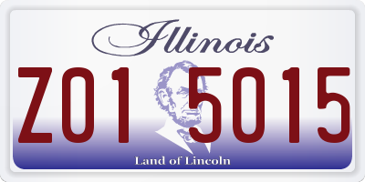 IL license plate Z015015