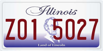 IL license plate Z015027