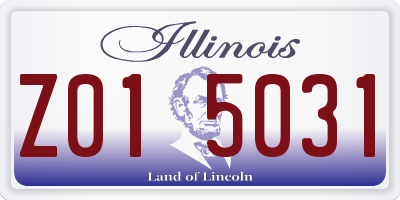 IL license plate Z015031