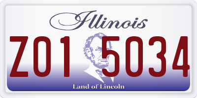 IL license plate Z015034