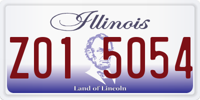 IL license plate Z015054